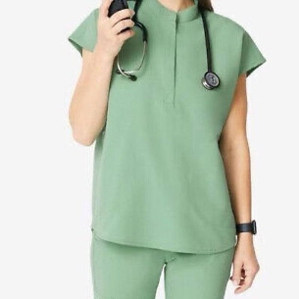 LIMITED EDITION Figs Rafaela Oversized Scrub Top in JADE